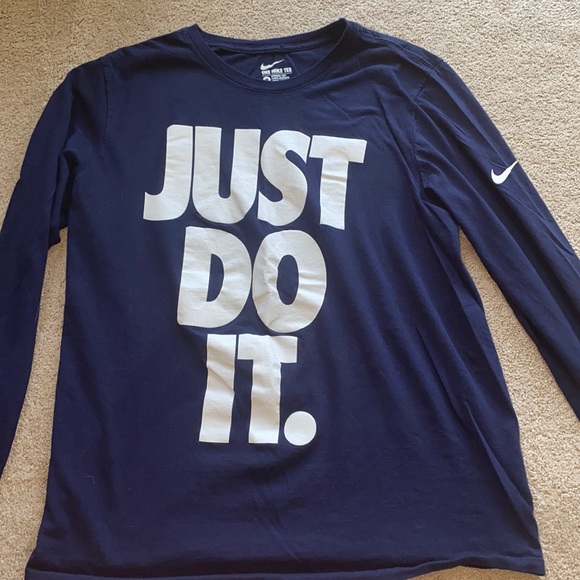 Just do it Nike mens m dark blue long sleeve - Picture 1 of 2